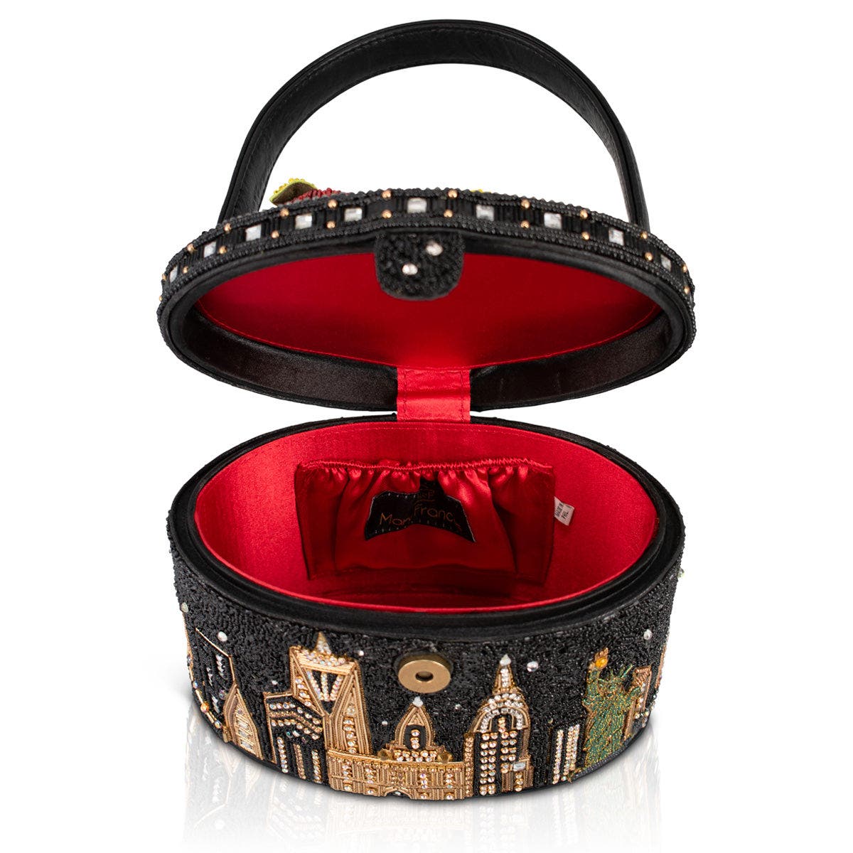 Mary Frances Accessories City Lights Top Handle Handbag, Alternate, color, Black