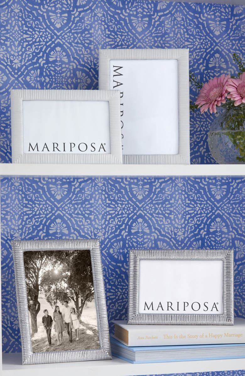 Mariposa Woven Texture 5 x 7-Inch Picture Frame, Alternate, color, Silver