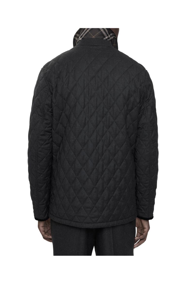 Quilted Wool Barn Jacket, Alternate, color, Charcoal grey