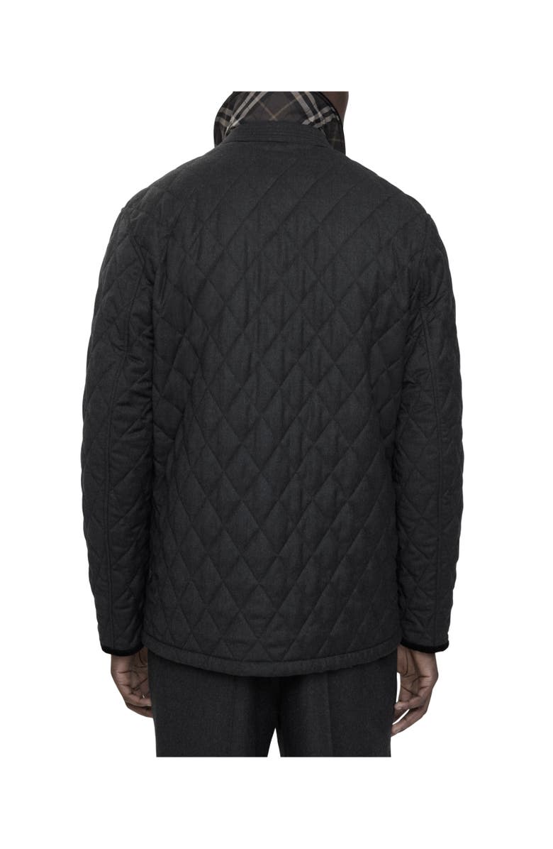 Burberry Quilted Wool Barn Jacket, Alternate, color, Charcoal Grey