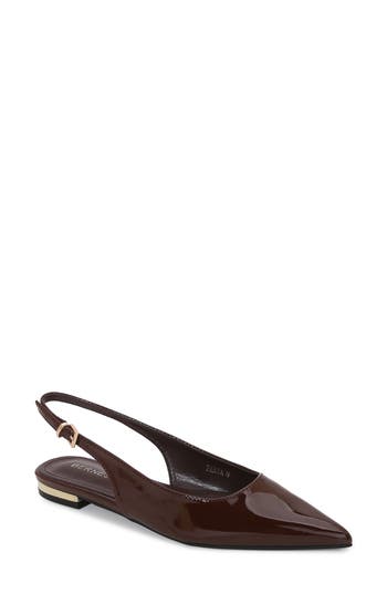 Berness Fabia Slingback Flat In Brown