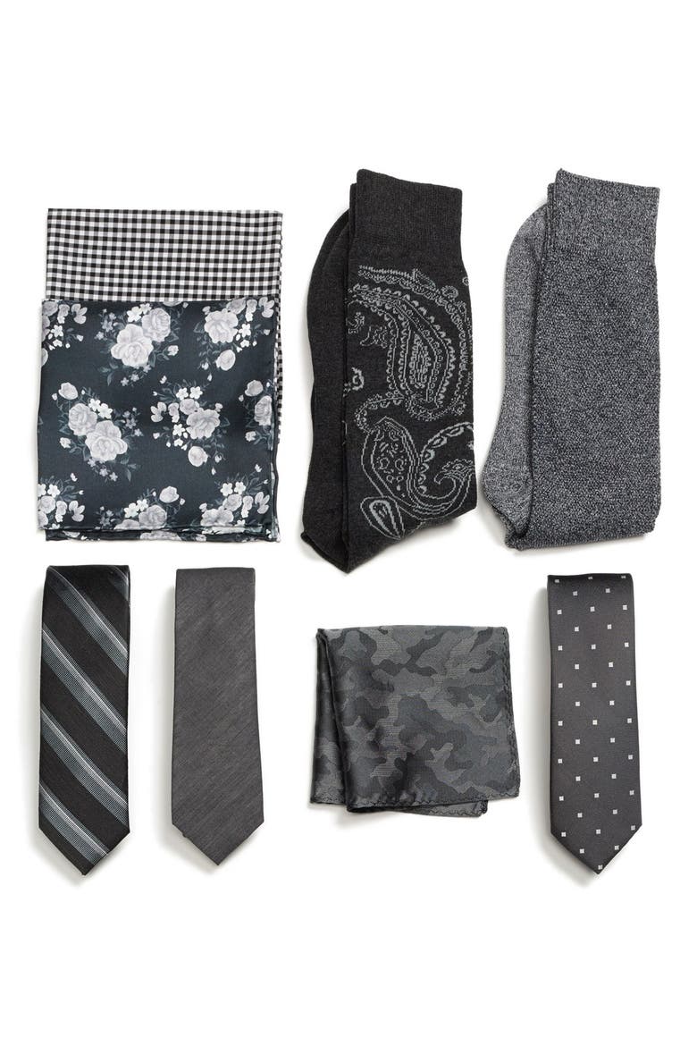 Large Style Box (Nordstrom Exclusive), Alternate, color, GREY/ BLACK