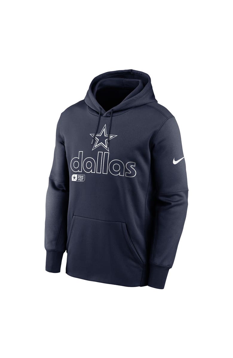 Nike Men's Nike Navy Dallas Cowboys Performance Pullover Hoodie, Alternate, color, 