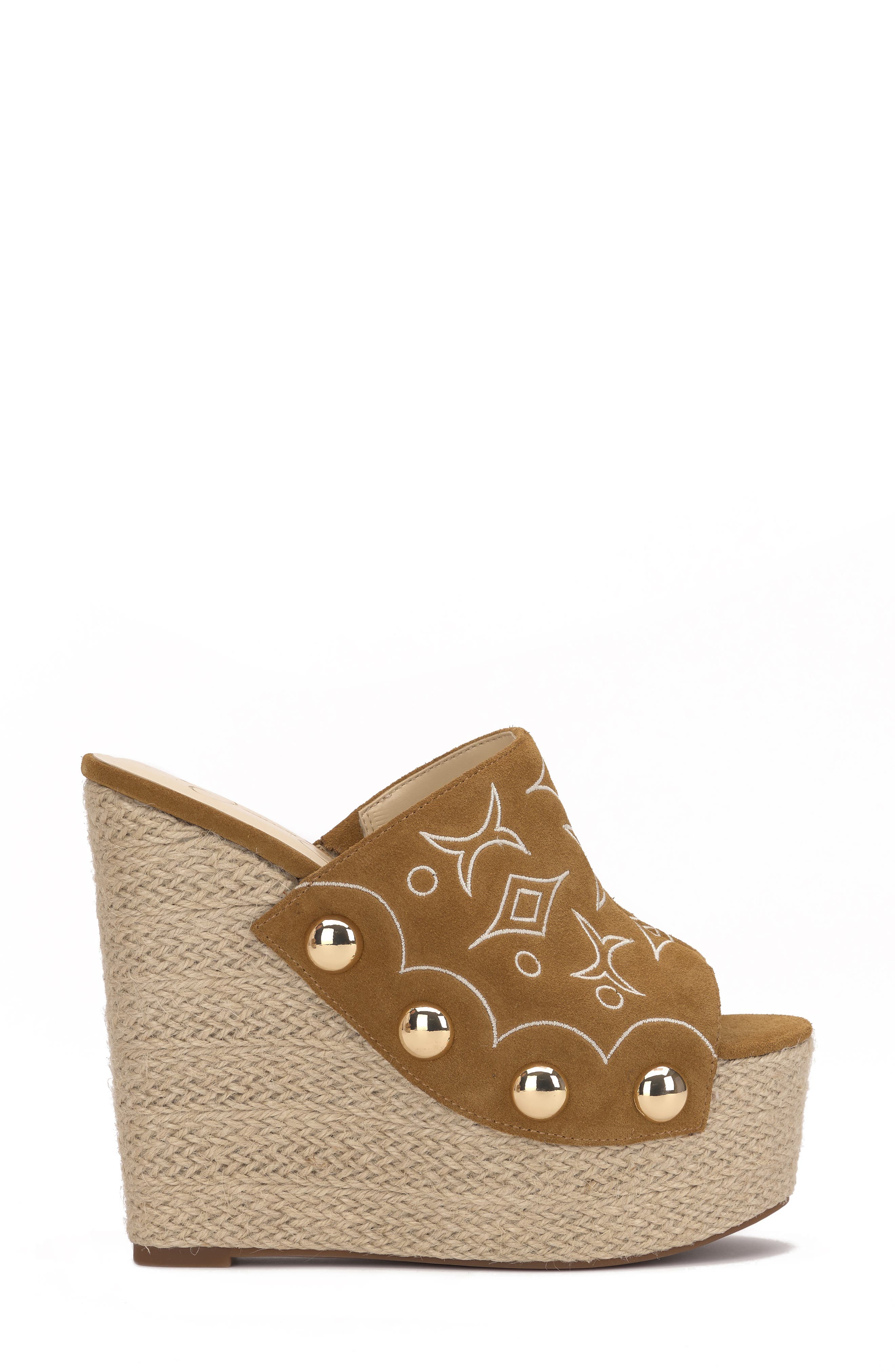 Jessica Simpson Vadim Platform Wedge Sandal, Alternate, color, Saddle Ranch