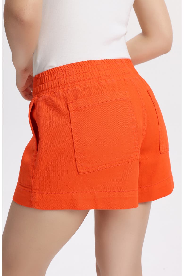 High Waist Drawstring Denim Shorts, Alternate, color, SERAPH