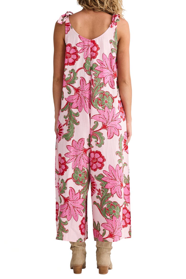 Temple Floral Wide Leg Jumpsuit, Alternate, color, PINK IBIZA