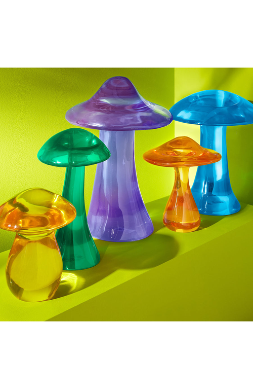 Jonathan Adler Acrylic Mushroom Objet Sculpture In Green