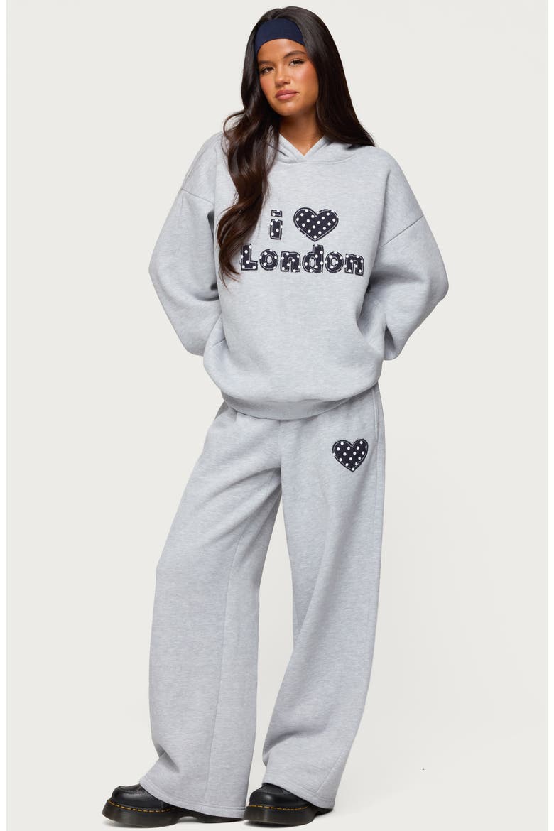 I Heart London Hoodie, Alternate, color, GRAY-MELANGE