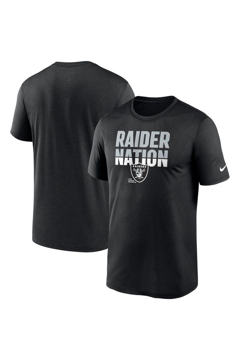 Men's Nike  Black Las Vegas Raiders Legend Local Phrase Performance T-Shirt, Main, color, Black