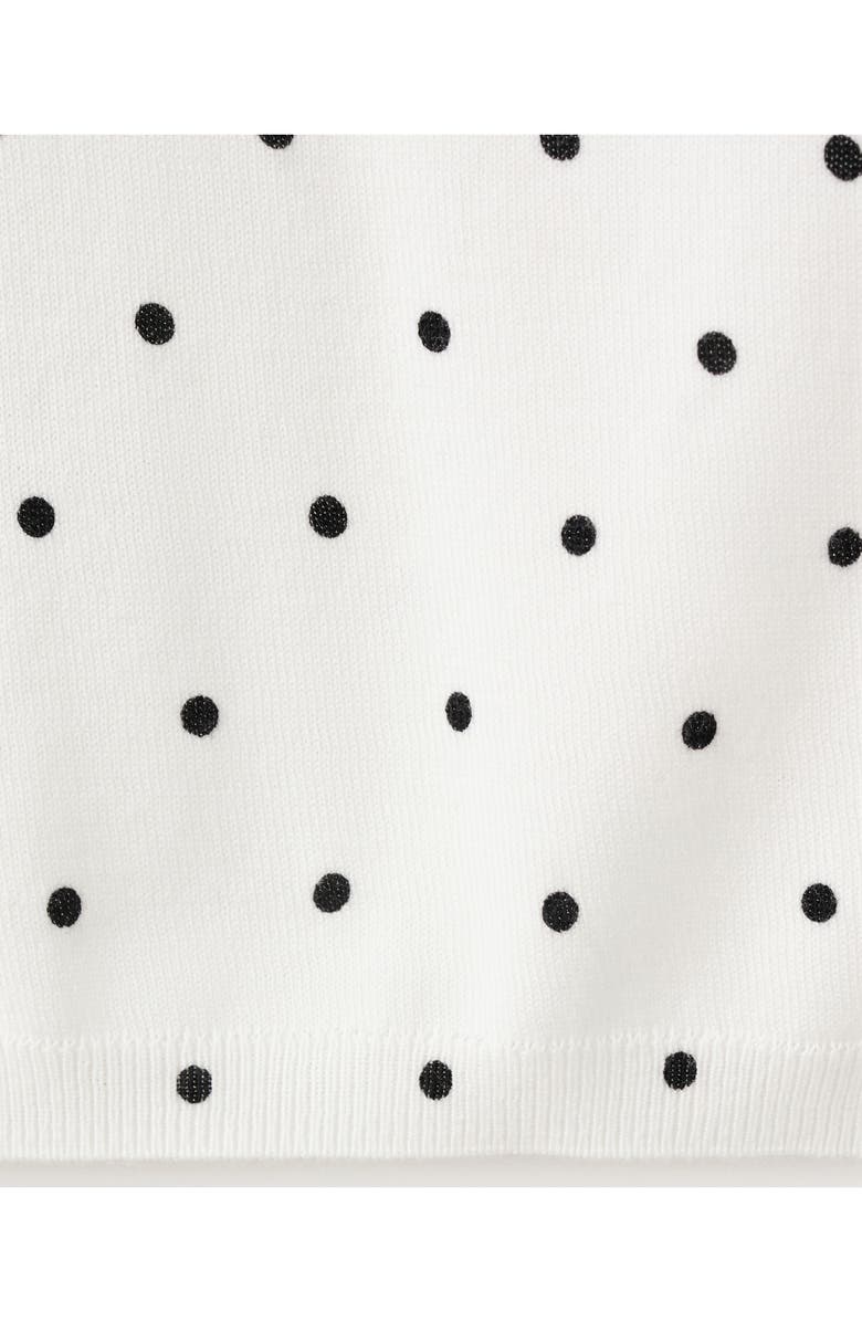 MANGO Polka Dot Knit Top, Alternate, color, Off White