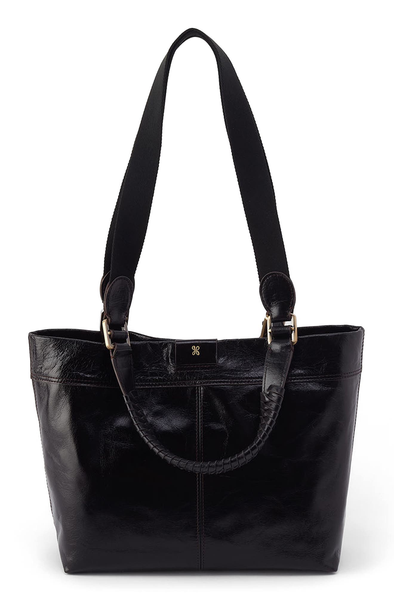 HOBO Medium Romy Leather Tote, Main, color, Black