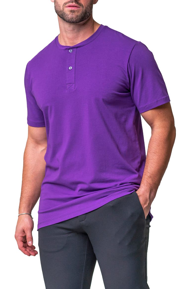 Core Short Sleeve Henley, Alternate, color, PURPLE