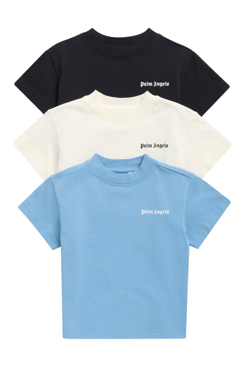 Kids' 3-Pack T-Shirts, Main, color, BLACK/ OFF WHITE