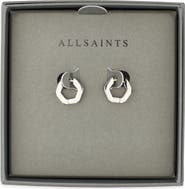 AllSaints Hexagon Huggie Hoop Earrings