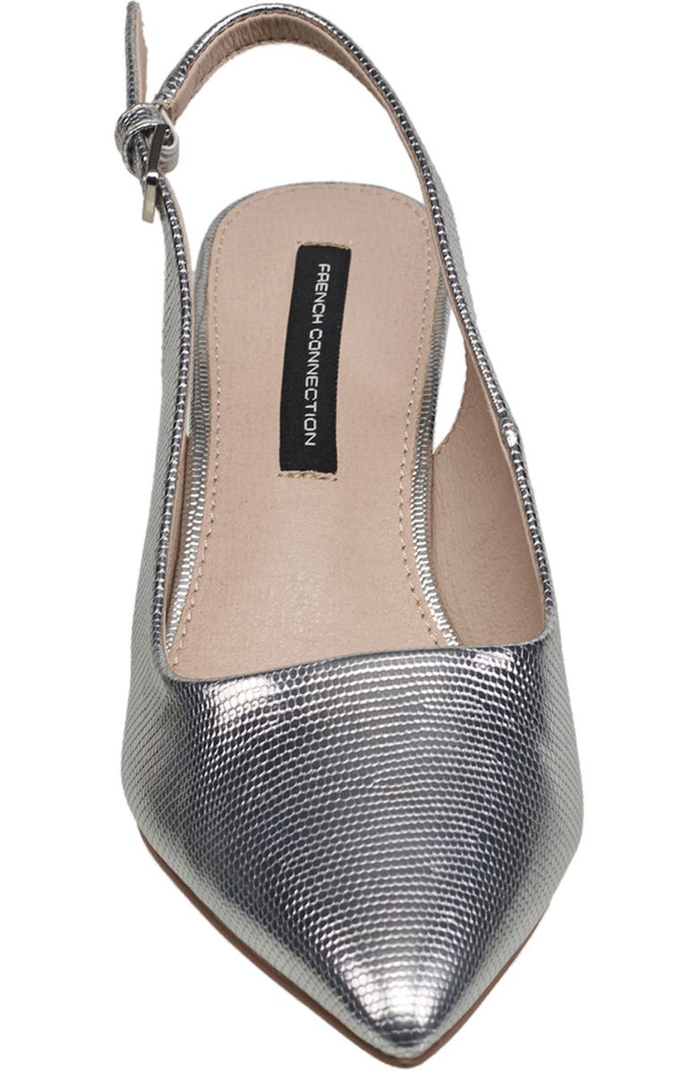French Connection Quinn Slingback Pump, Alternate, color, Silver Crocodile