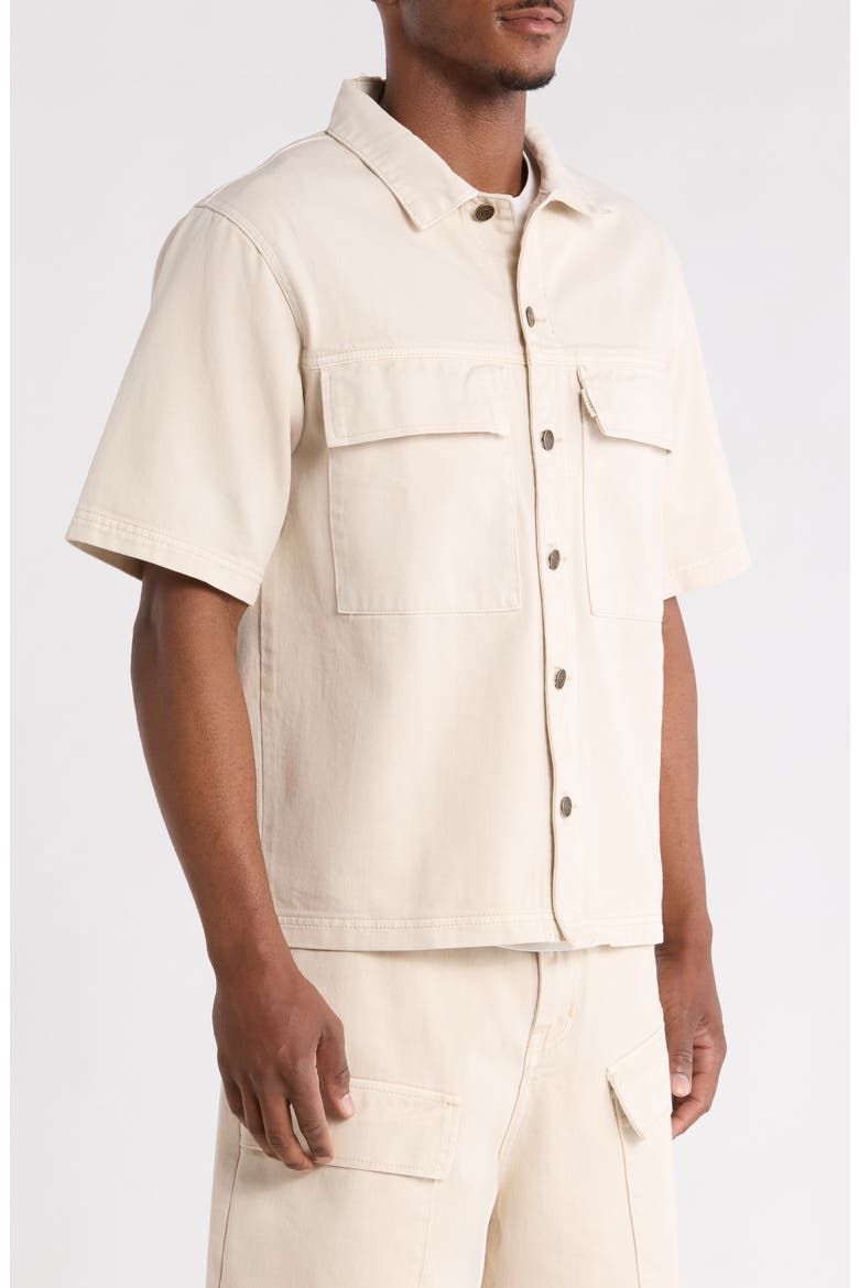 Mechanic Button Front Shirt, Alternate, color, WASHED STONE
