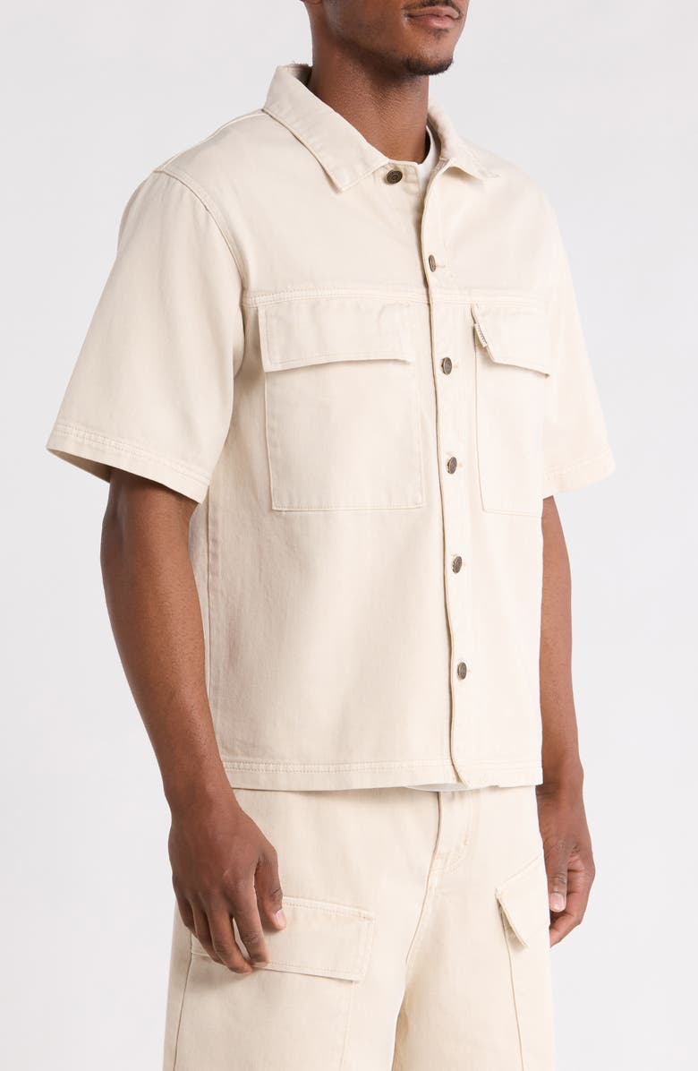 CRIMINAL DAMAGE Mechanic Button Front Shirt, Alternate, color, Washed Stone