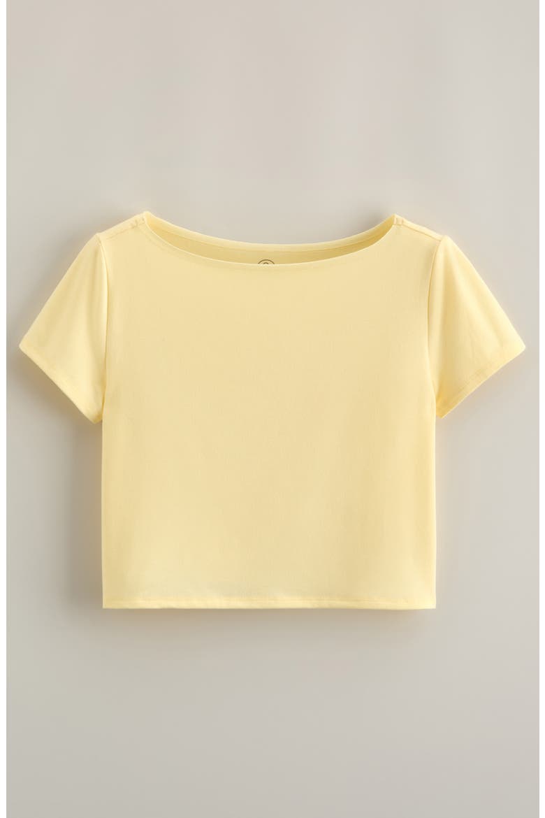 Kids' Off the Shoulder T-Shirt, Main, color, YELLOW SOFT