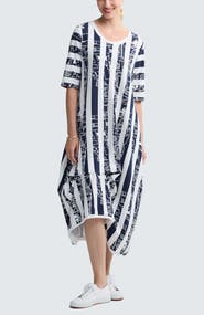 LUUKAA Amethyst Striped Jersey Dress