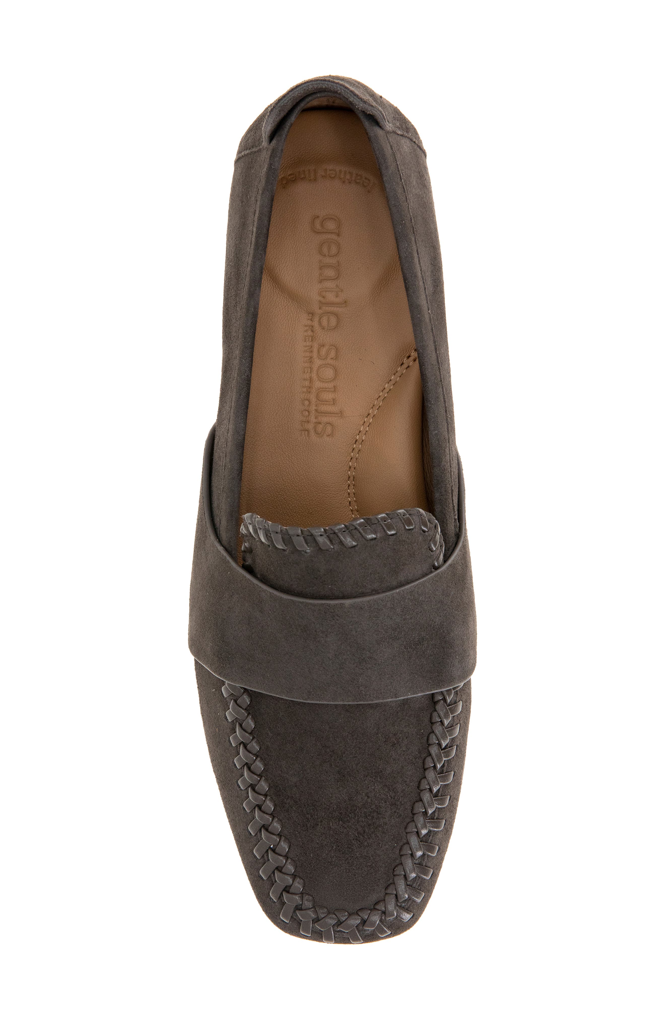 Sandra Loafer, Alternate, color, BROWN SUEDE
