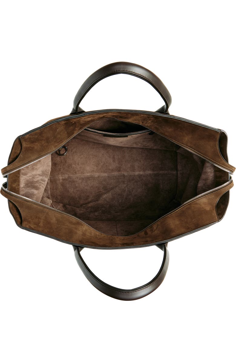 Bottega Veneta Large Zipped Cabat Nubuck Leather Tote, Alternate, color, 2145 Fondant/ Silver