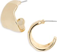 Open Edit Tapered Organic Hoop Earrings