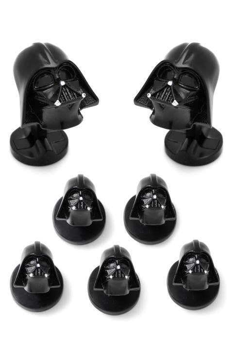 3D Darth Vader Cuff Links & Shirt Studs Set