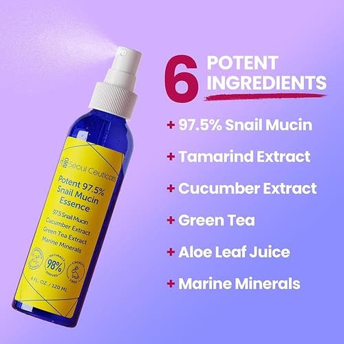 Seoul Ceuticals Korean Skincare Potent 97.5% Snail Mucin Essence In Transparent