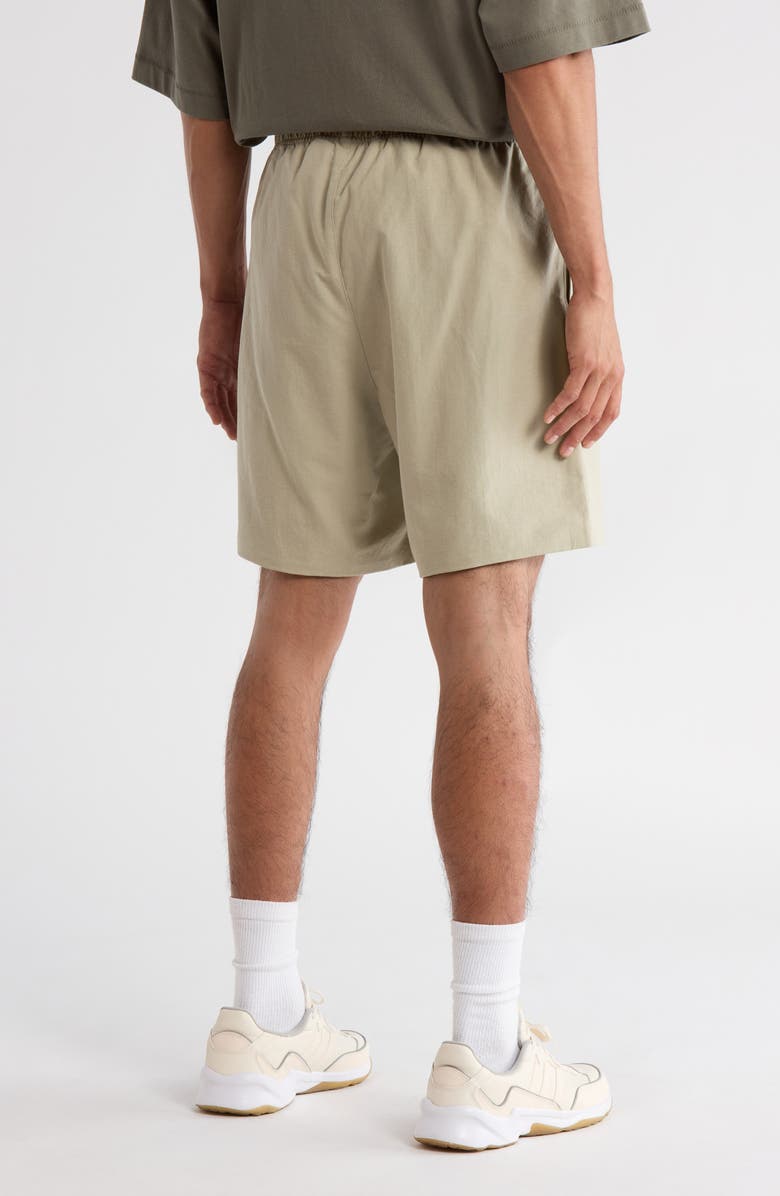 Fear of God Essentials Oxford Soccer Shorts, Alternate, color, Abbey Stone