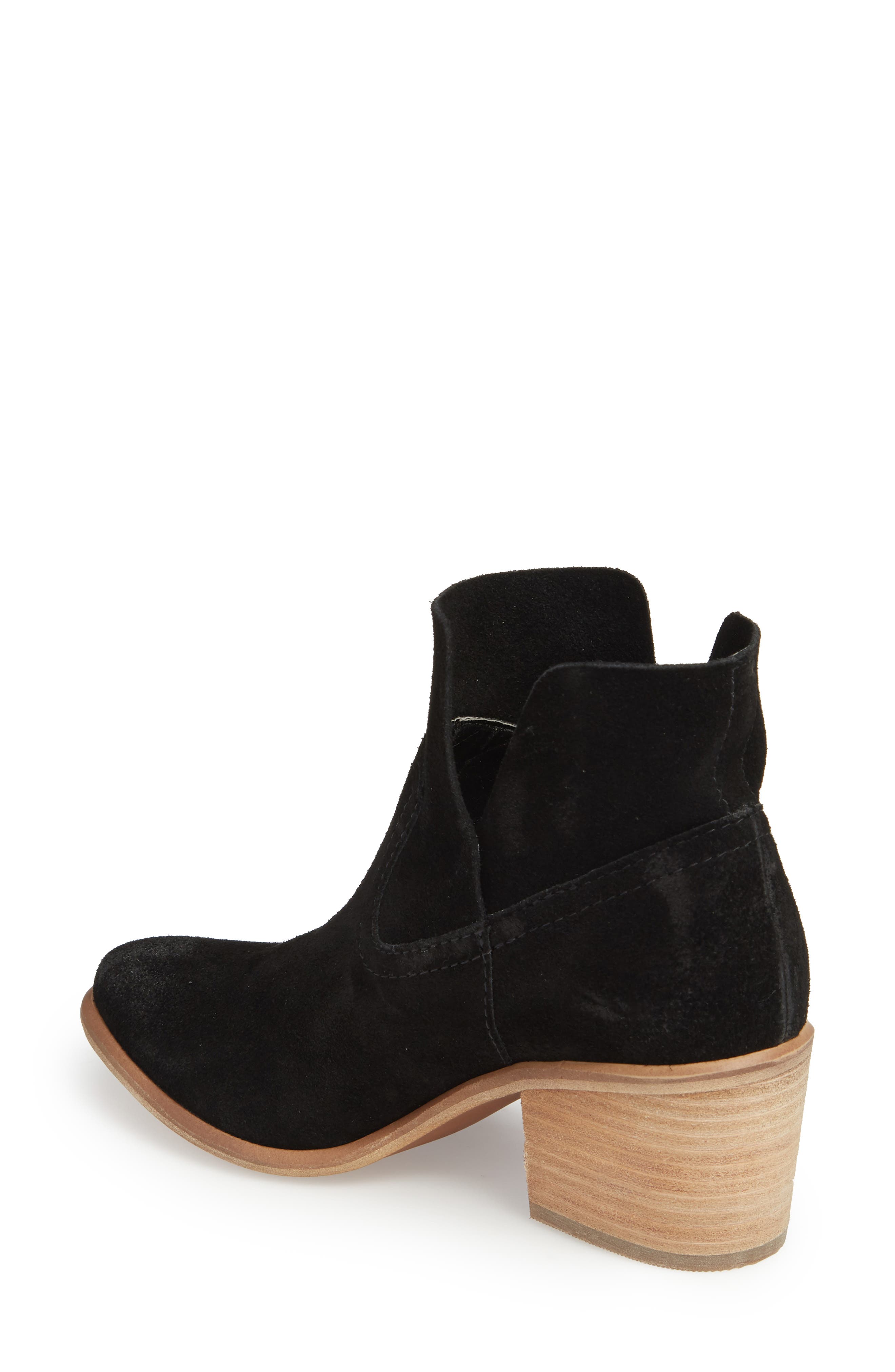 Brice Notched Bootie, Alternate, color, BLACK SUEDE