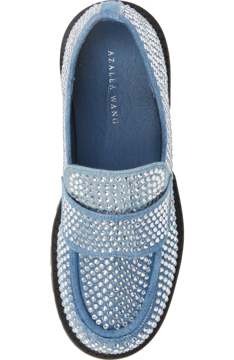 AZALEA WANG Thumper Denim Loafer, Alternate, color,