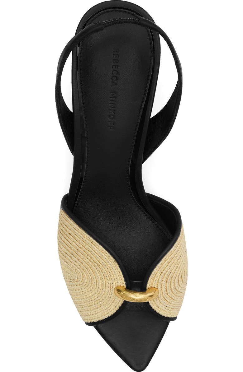 Rebecca Minkoff Paris Pointed Toe Slide Sandal, Alternate, color, Natural