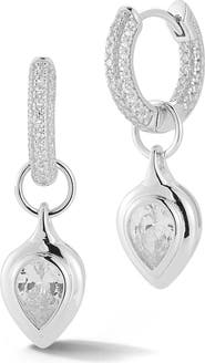 GLAZE JEWELRY Cubic Zirconia Huggie Hoop & Dangle Earrings