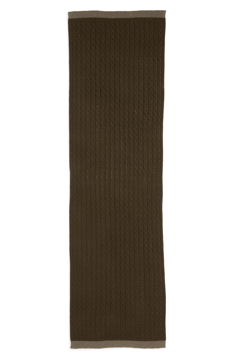 Halogen<sup>®</sup> Cable Knit Cashmere Scarf, Alternate, color, 