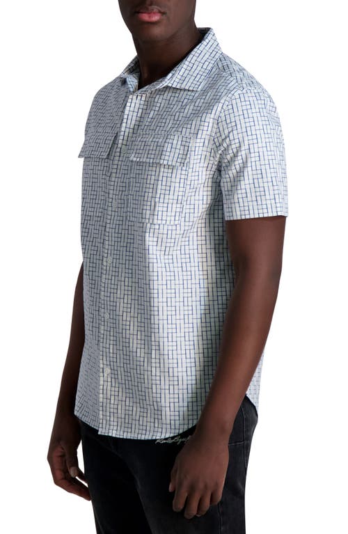 Karl Lagerfeld Paris Short Sleeve Cotton Button-up Shirt