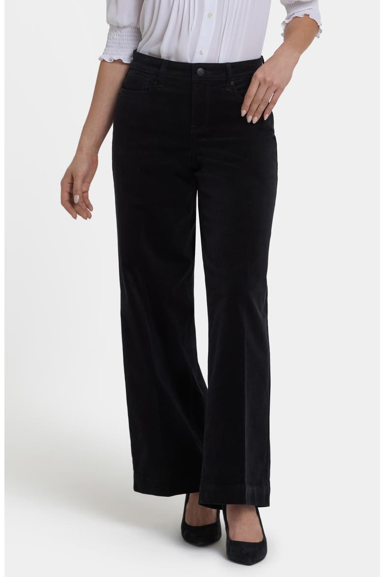 Teresa Wide Leg Corduroy Pants, Main, color, BLACK