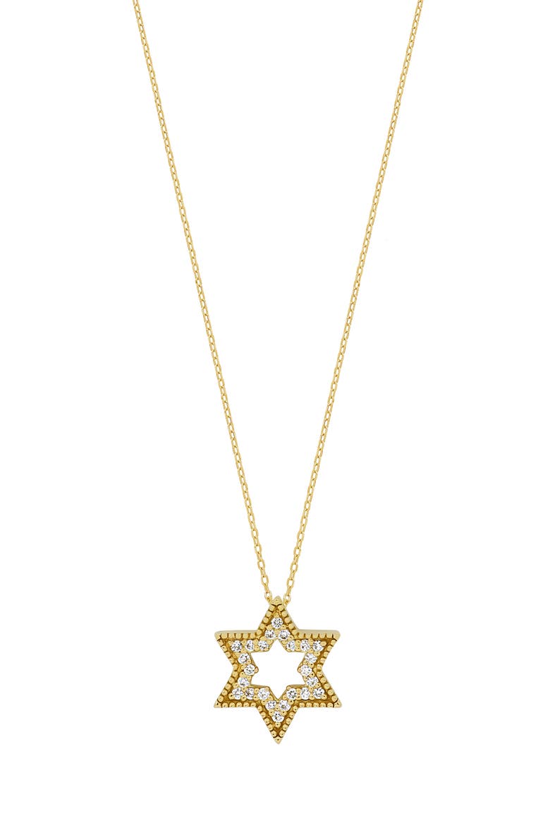 Star Of David Pendant Necklace, Main, color, 18K YELLOW GOLD