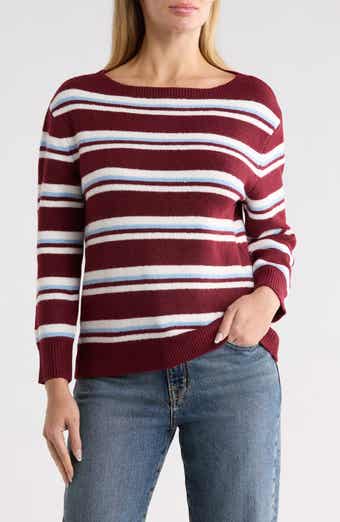 Striped Bateau Neck Sweater