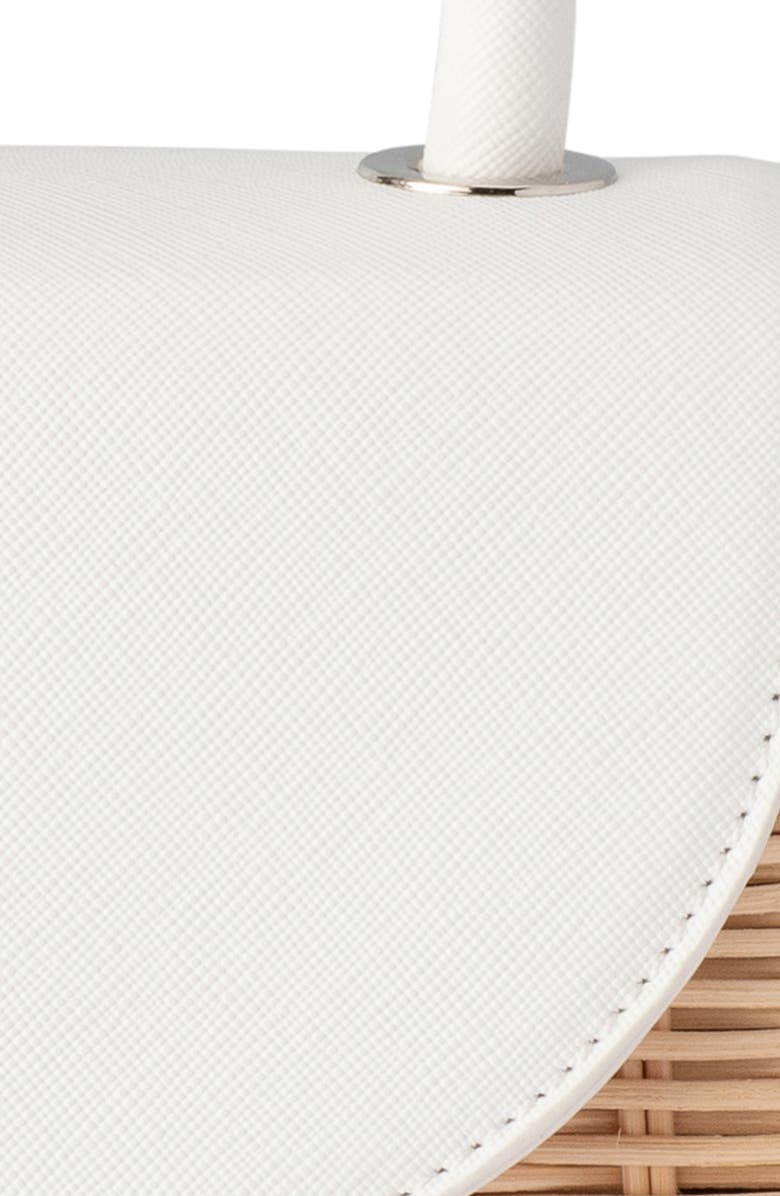 Olga Berg Donna Rattan Top Handle Bag, Alternate, color,