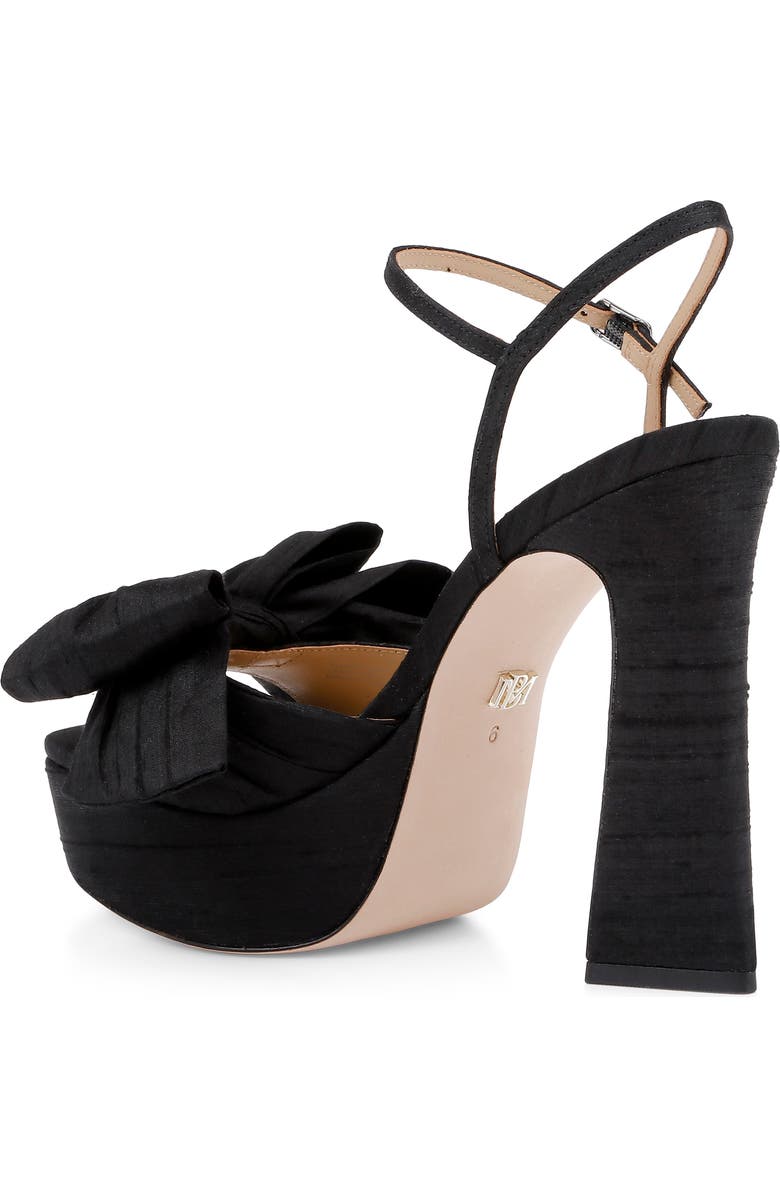 BADGLEY MISCHKA Olivia Platform Ankle Strap Sandal, Alternate, color, Black Silk