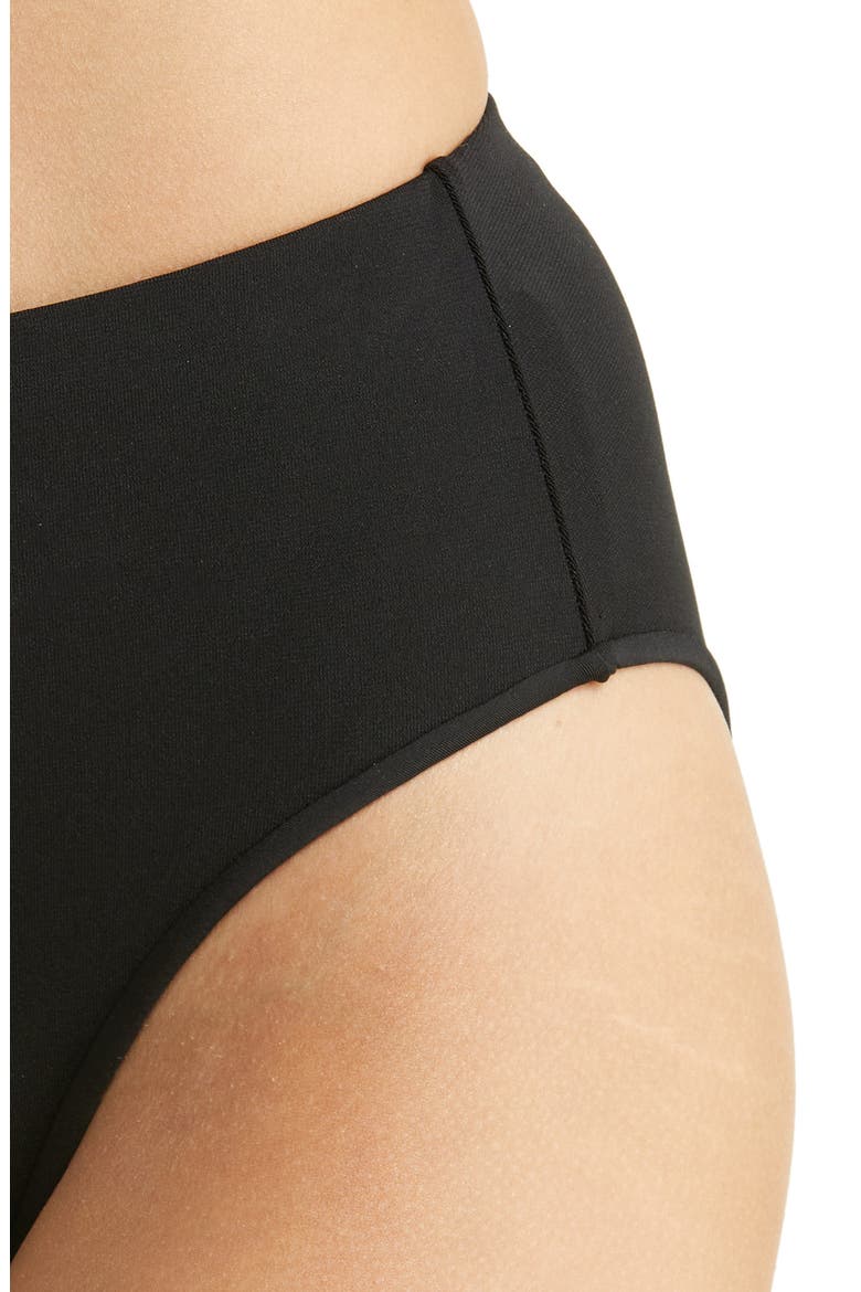 Ava High Waist Bikini Bottoms, Alternate, color, BLACK