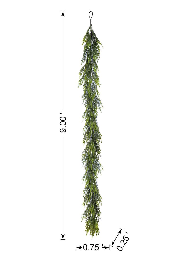 9ft Artificial Christmas PE Dripping Garland, Alternate, color, Green