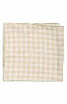 BOSS Gingham Silk Pocket Square