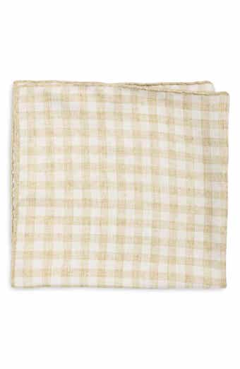 BOSS Gingham Silk Pocket Square