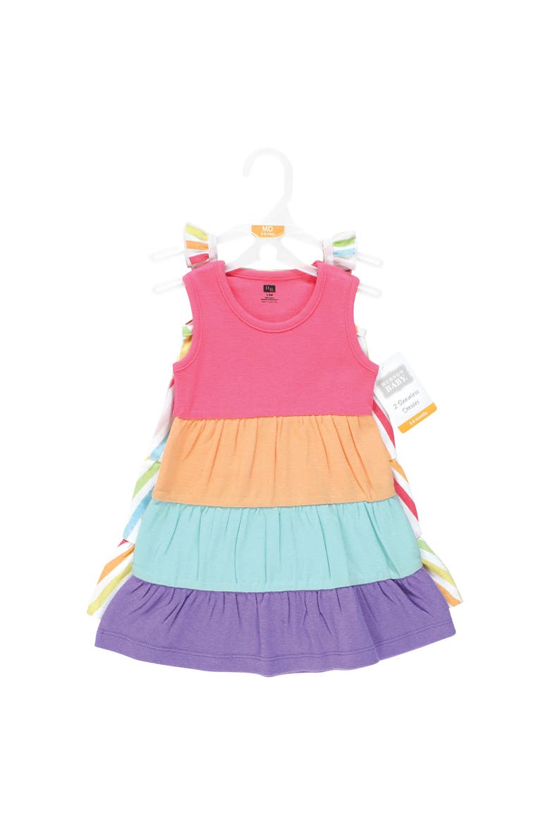 2Pk Dress Set(Toddler, Little Kid & Big Kid), Alternate, color, Rainbow Stripe