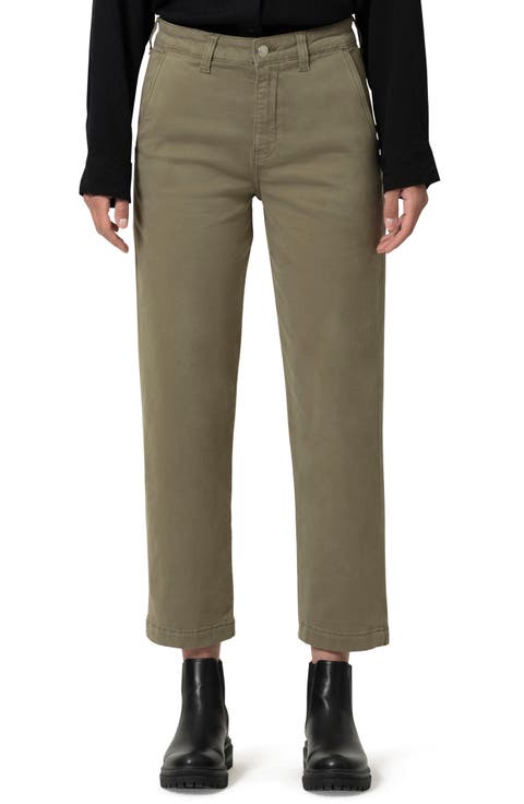 Lauren Twill Straight Leg Ankle Pants
