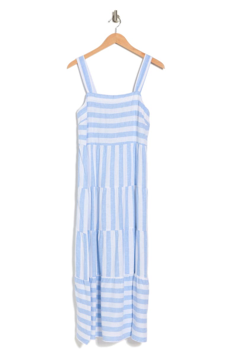 CASA CABANA Diane Stripe Tiered Dress, Alternate, color, 