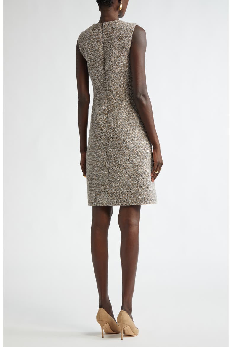 Metallic Eyelash Tweed Dress, Alternate, color, SHADOW/ SILVER/ KHAKI MULTI
