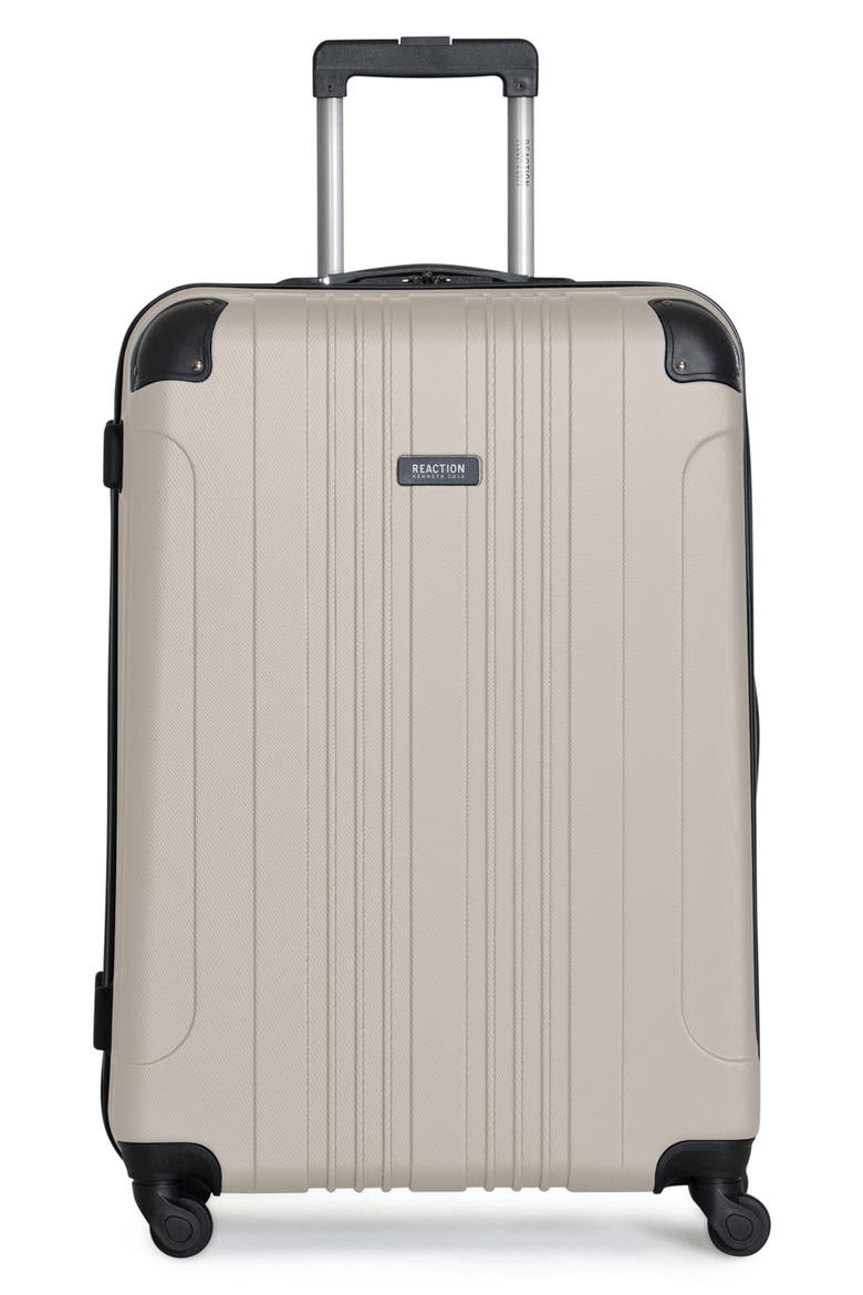 Out of Bounds 28 Inch Checked Suitcase, Main, color, MUSHROOM