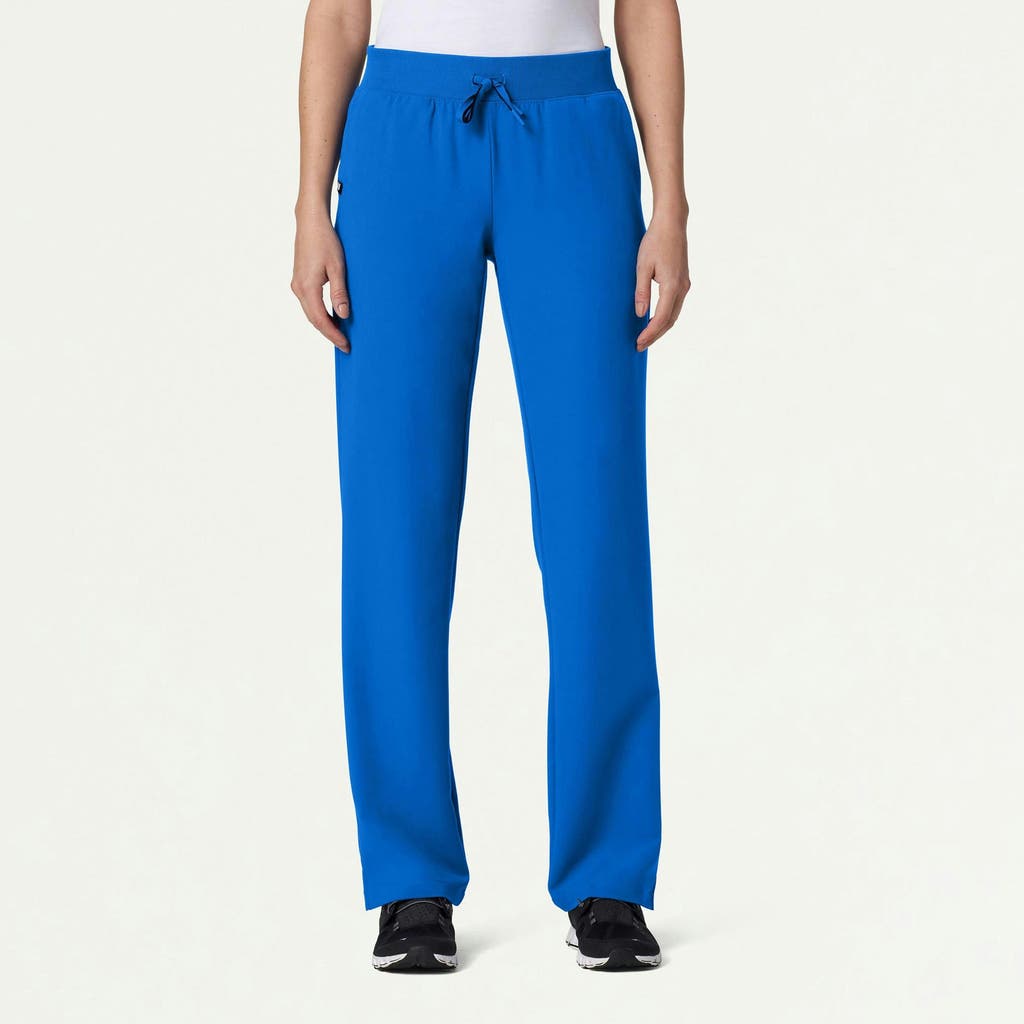 Jaanuu 5-pocket Classic Mid-rise Scrub Pant In Blue